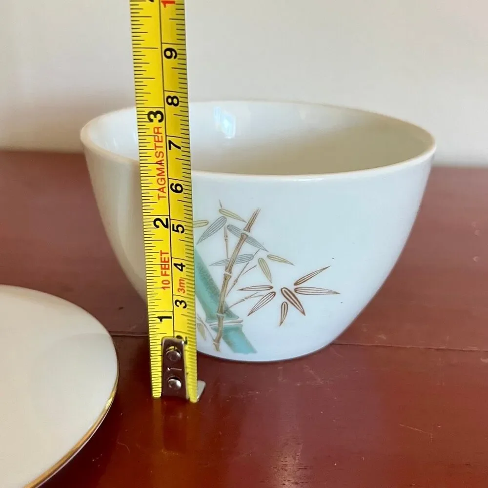 VTG Noritake China Oriental 6341 Bamboo Sugar Bowl Creamer Base Japan 1960s